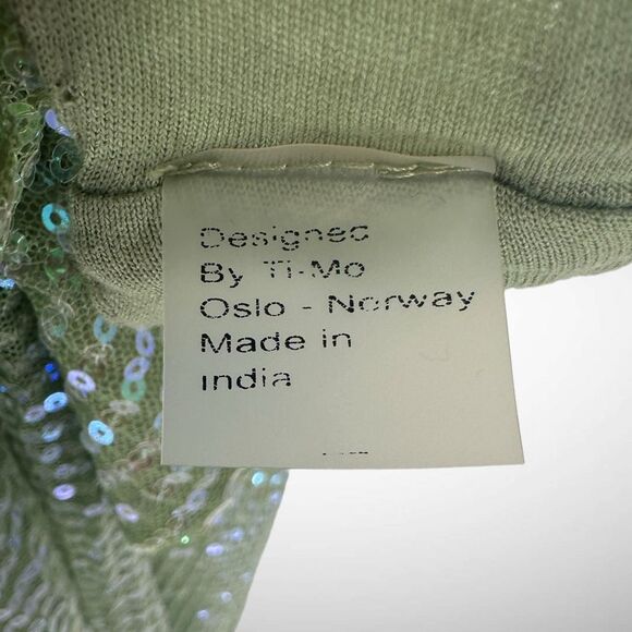 ByTiMo Sequins Strap Green Sleeveless Long Maxi Slip Dress Size Medium Party - Picture 8 of 10